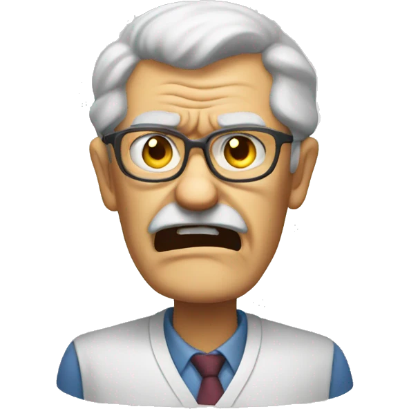 Angry old teacher  emoji