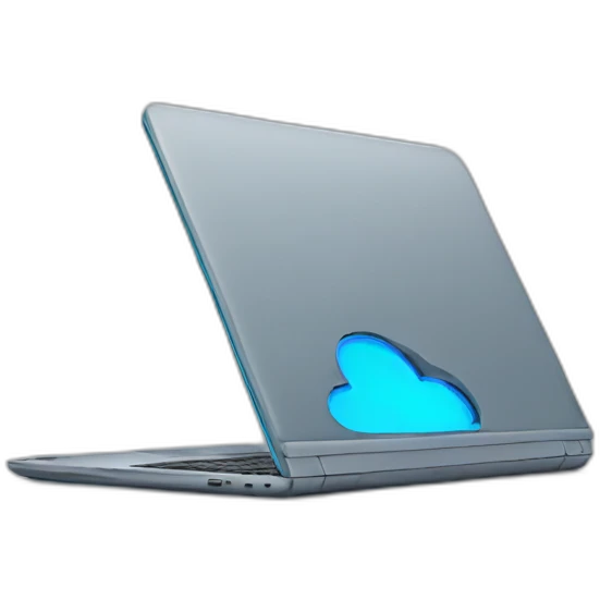 broken blue neon laptop for 404 page emoji