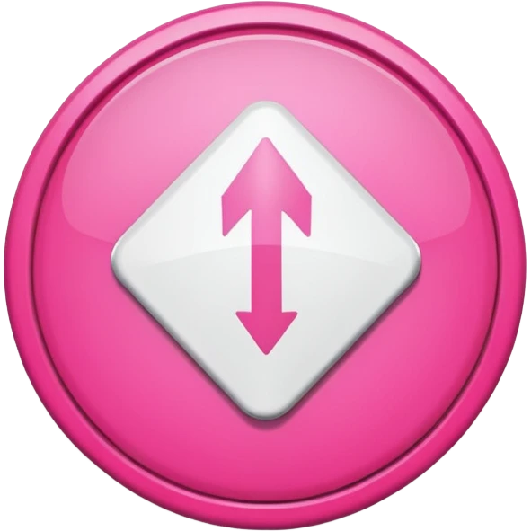fleche directionelle blache sur fond de couleur rose sur un bouton   emoji