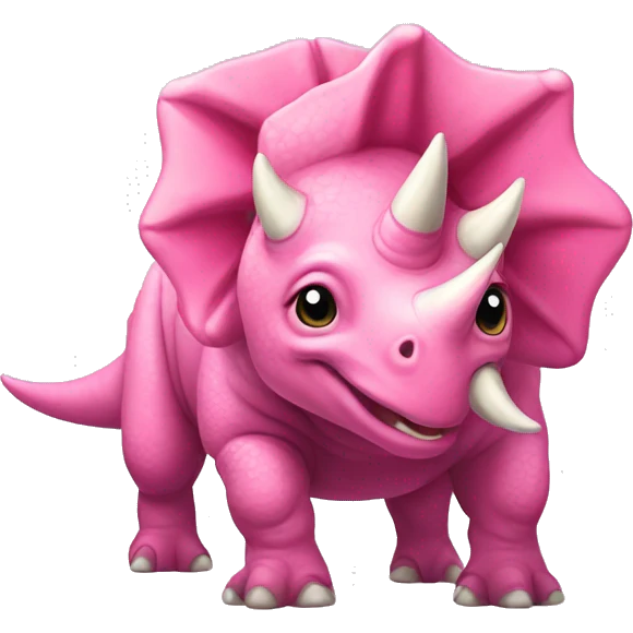 Pink triceratops emoji