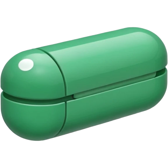 OP 80 Pill: green, round, 10mm emoji