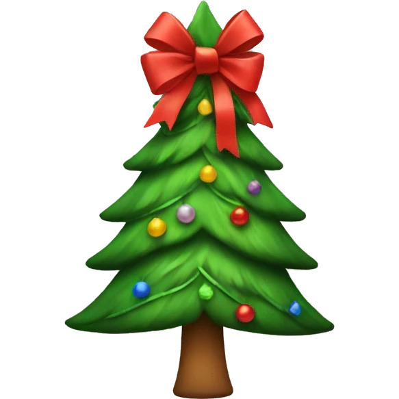 Christmas tree with a bow emoji