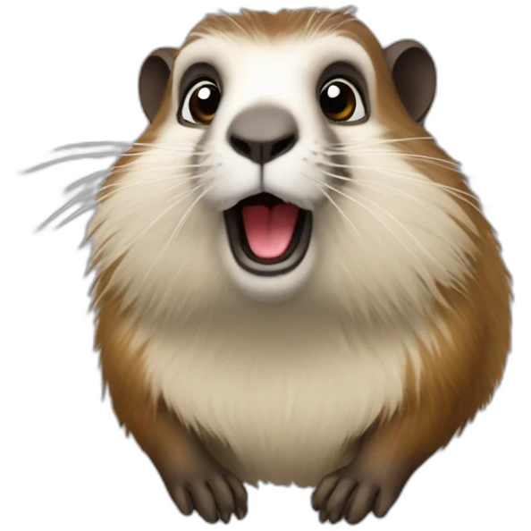 Marmotte sur une montagne emoji