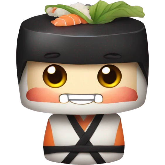 "Cartoon character in the form of sushi" emoji