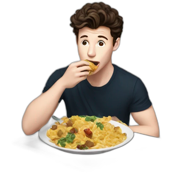 Shawn mendes eating emoji