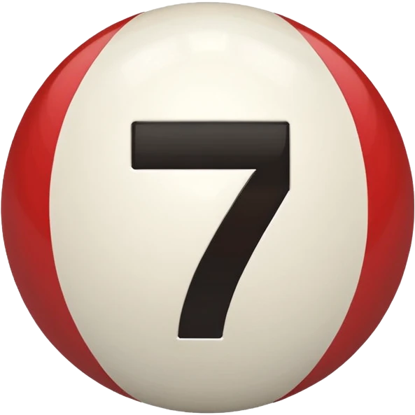 Pool table ball with the number 7 only one number  emoji