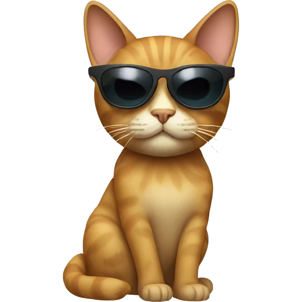 Cat with sunglasses emoji