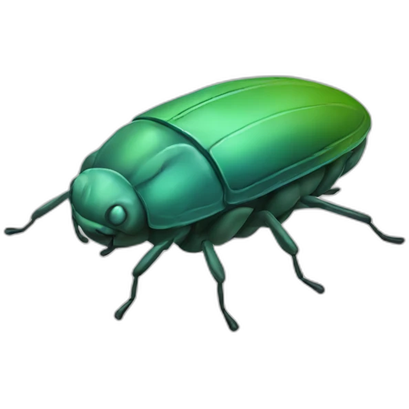 floating bug emoji