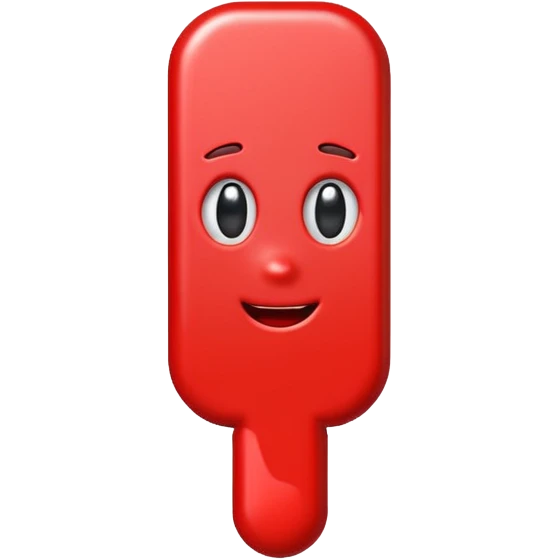 A bright red exclamation mark emoji, glossy, 3D, cartoon style, vibrant colors, smooth shading, simple background, iOS emoji style, high detail, cute and expressive
 emoji