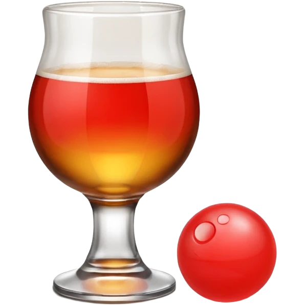 Generami l’emoji di un bicchiere da beer pong con una pallina da beer pong  emoji