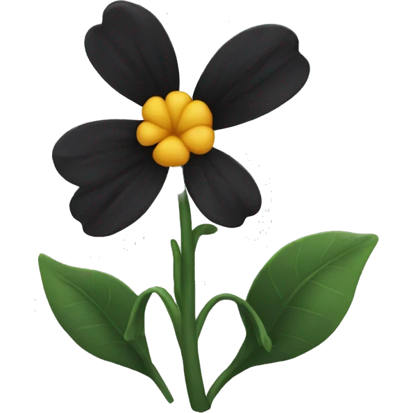 Black flower emoji