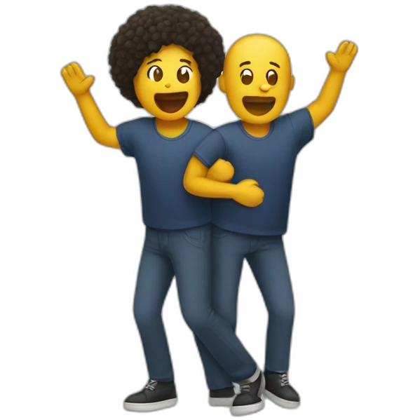 two-people-with-three-legs-singing emoji