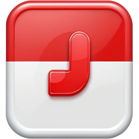 red and white play button emoji