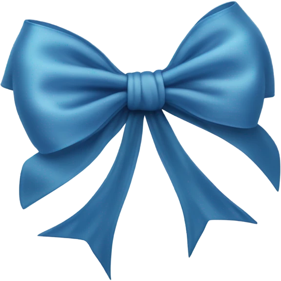 Blue bow emoji