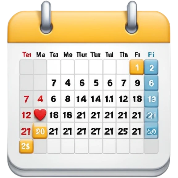 um calendário minimalista emoji