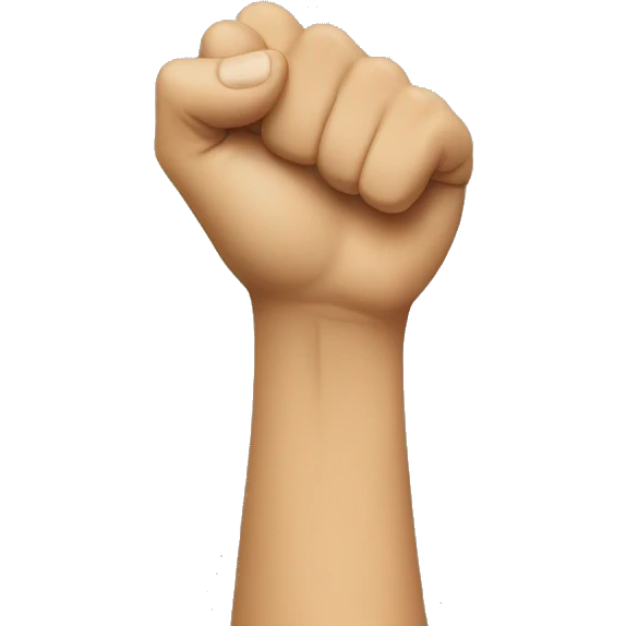 Woman with fist in air emoji