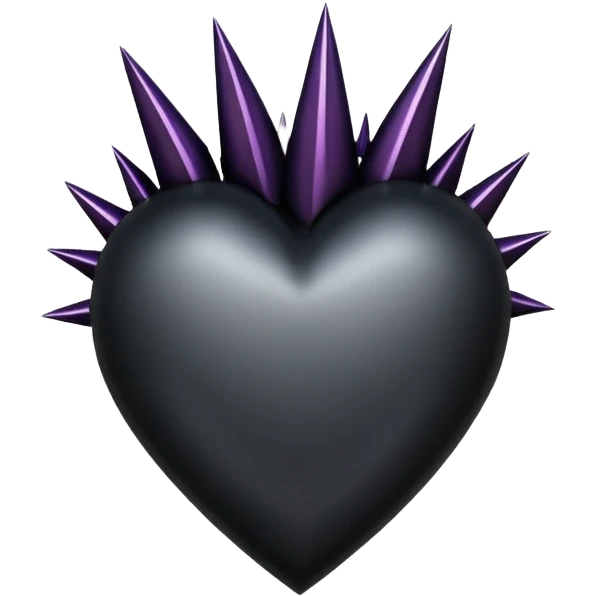 heart with black metallic spikes emoji