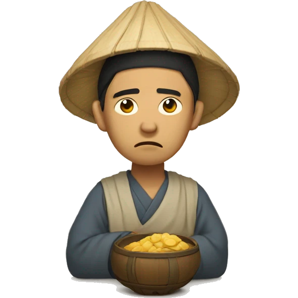 sad ancient asian trader emoji