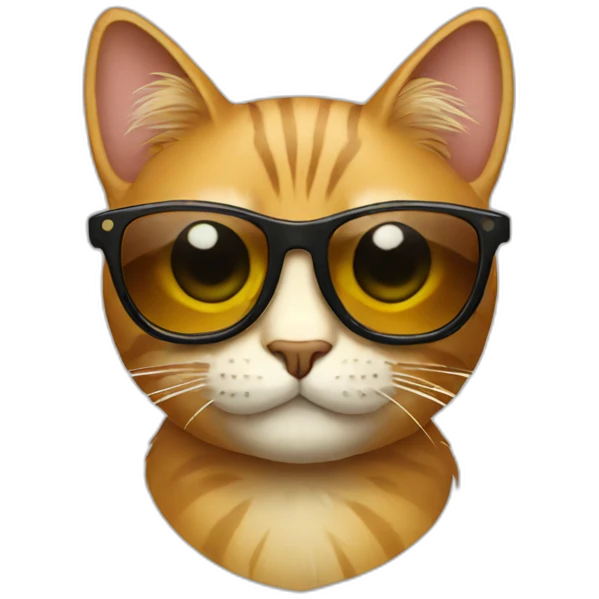 Cat with sunglasses emoji