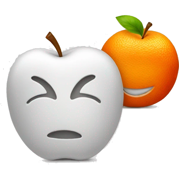 Apple and orange emoji