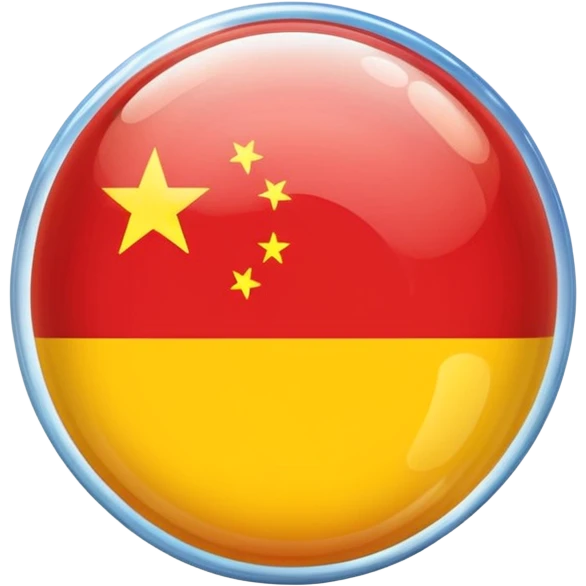 Chinese flag in a bubble emoji