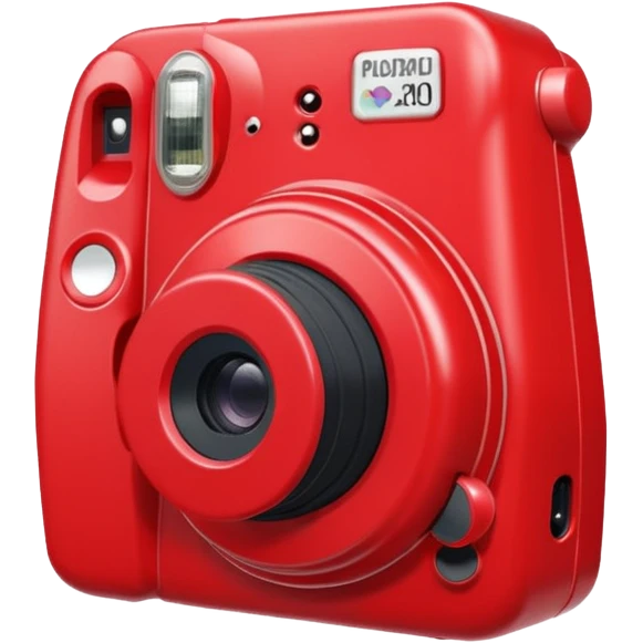 red  instax polaroid camera emoji