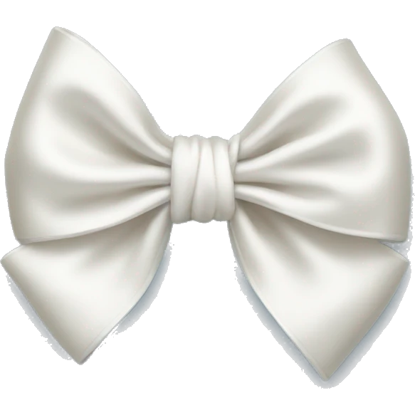 white satin bow emoji