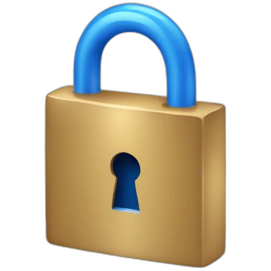 Blue lock emoji