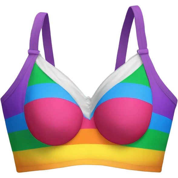 Pride flag in a bra emoji