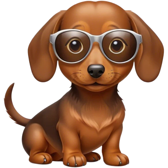 Dackel mit Sonnenbrille  emoji