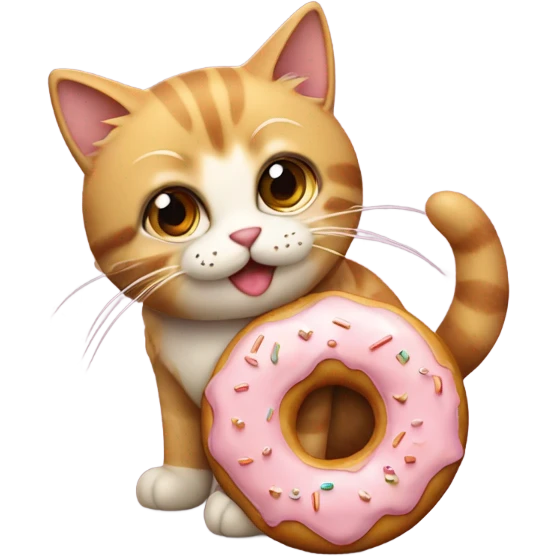 Doughnut cat emoji