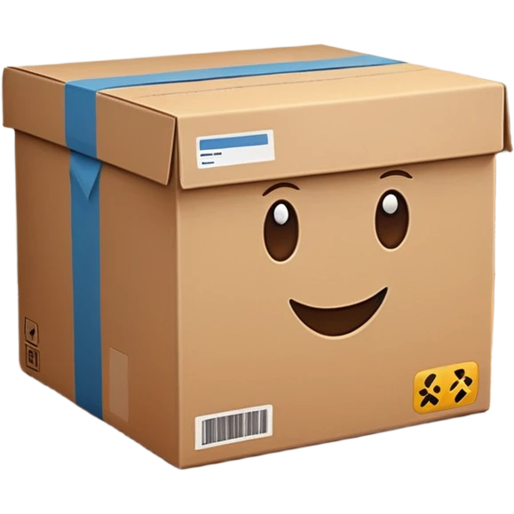large box in the center of a living room emoji
