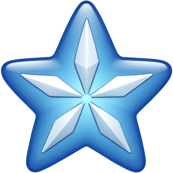 White tick in blue star  emoji
