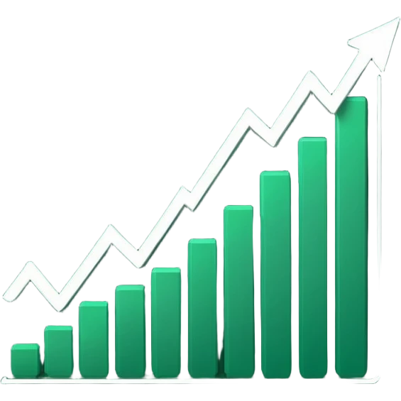 dark green growth graph emoji
