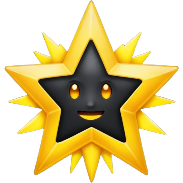 Black star shine emoji