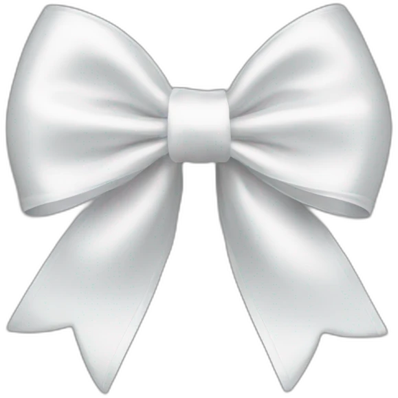 white satin bow emoji