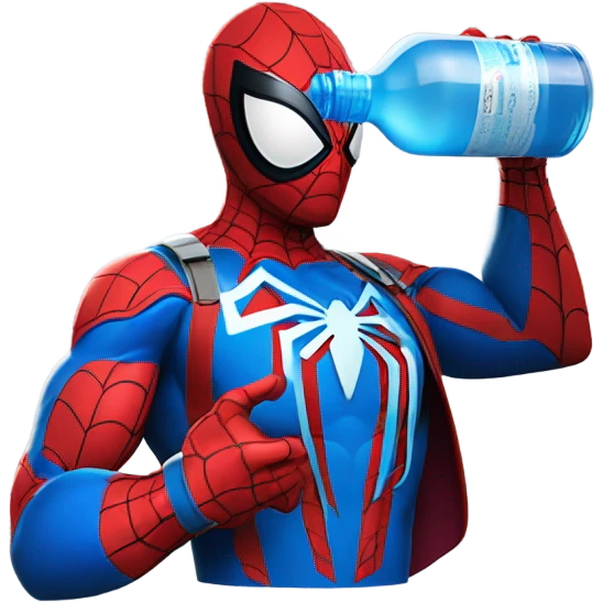 Spider-Man drinking water  emoji