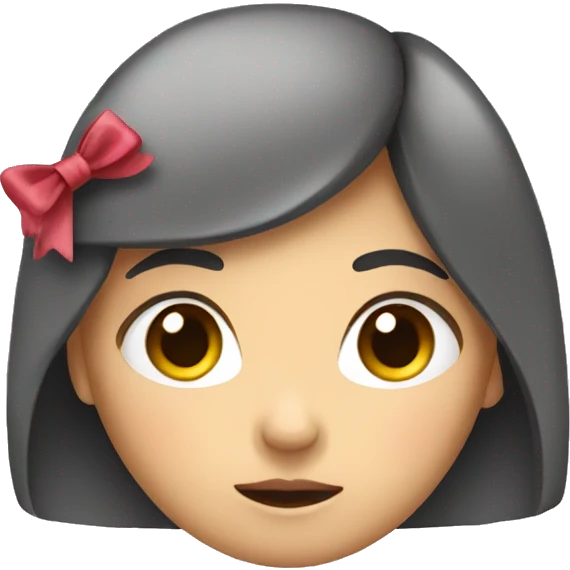 Girl emoji thinking with a bow  emoji