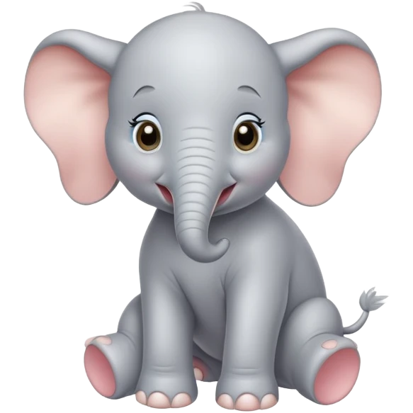 baby white dumbo elephant disney emoji