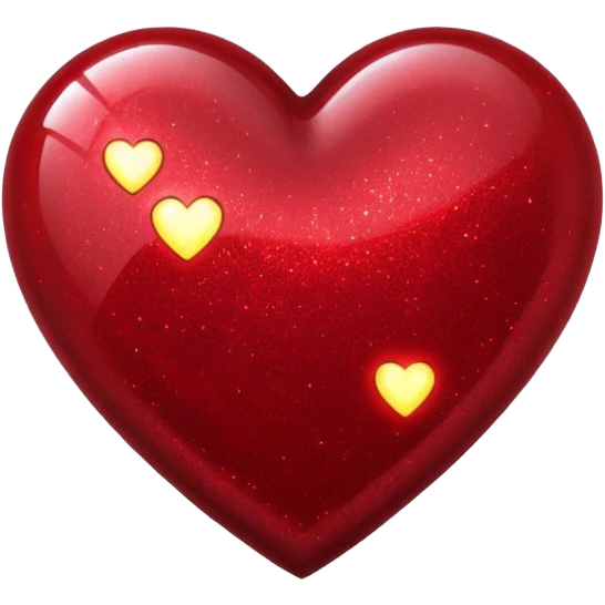 red glitter cyberpunk love emoji
