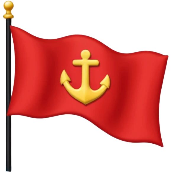 drapeau rouge à gauche et drapeau noir à droite emoji