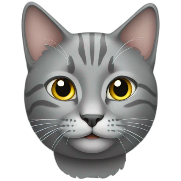Grey cat  emoji