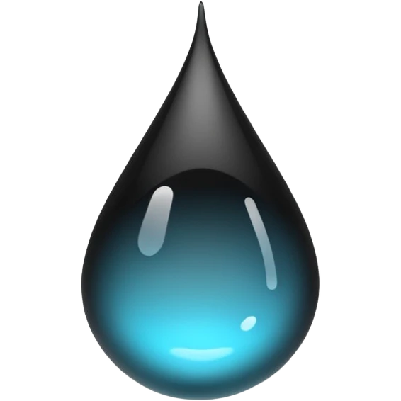 A drop of dark oil emoji