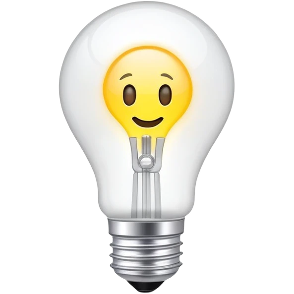 LED light bulb, energy efficient emoji