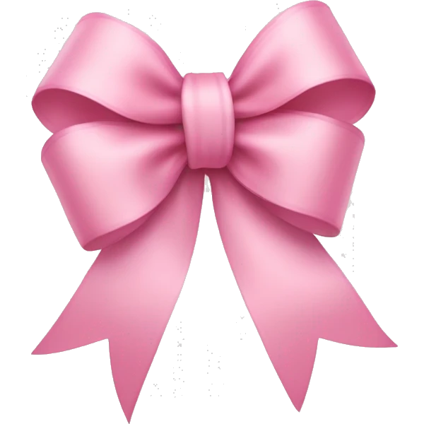 light pink ribbon bow emoji