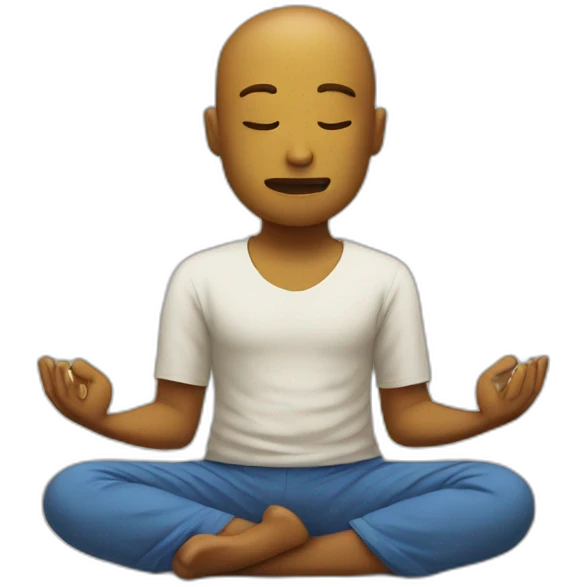funny meditation emoji