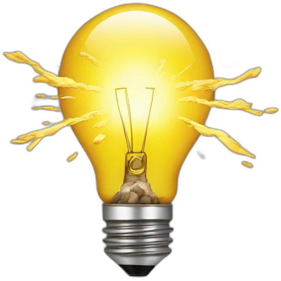 lightbulb exploding emoji