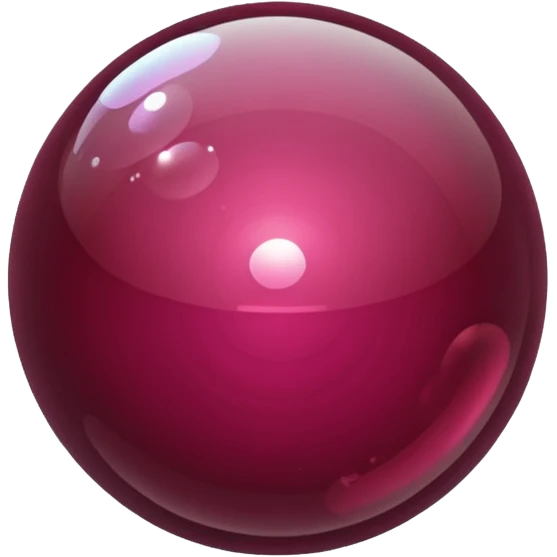 burgundy transparent sparkling bubble emoji