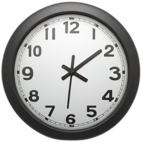 clock with smile emoji