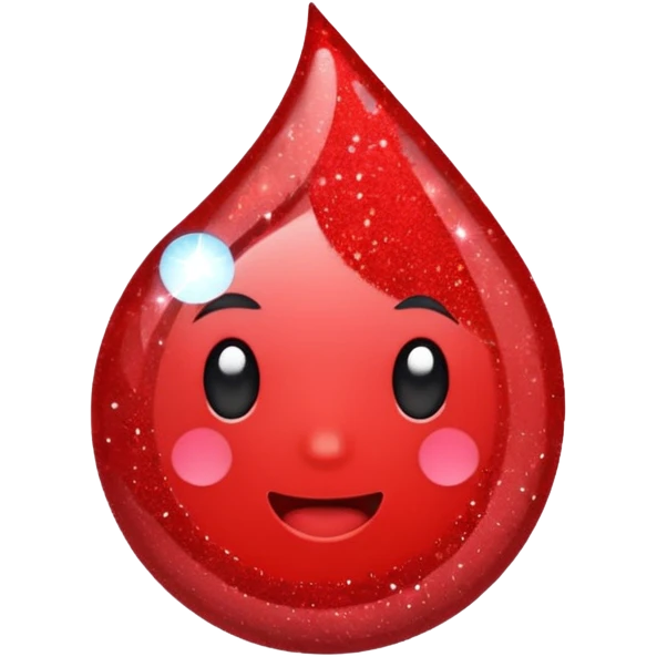 red glitter art emoji